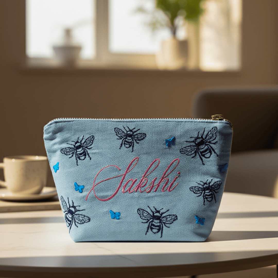 Bee pouch with Personalisation