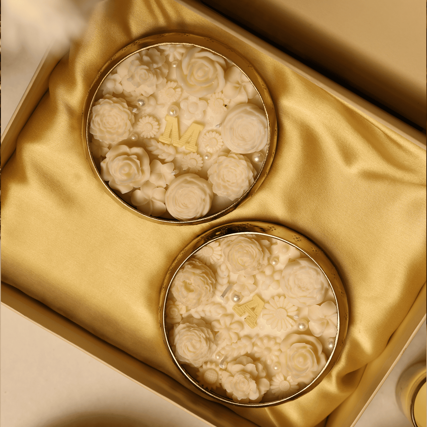 Personalised Floral Candle