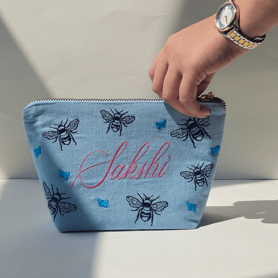 Bee pouch with Personalisation