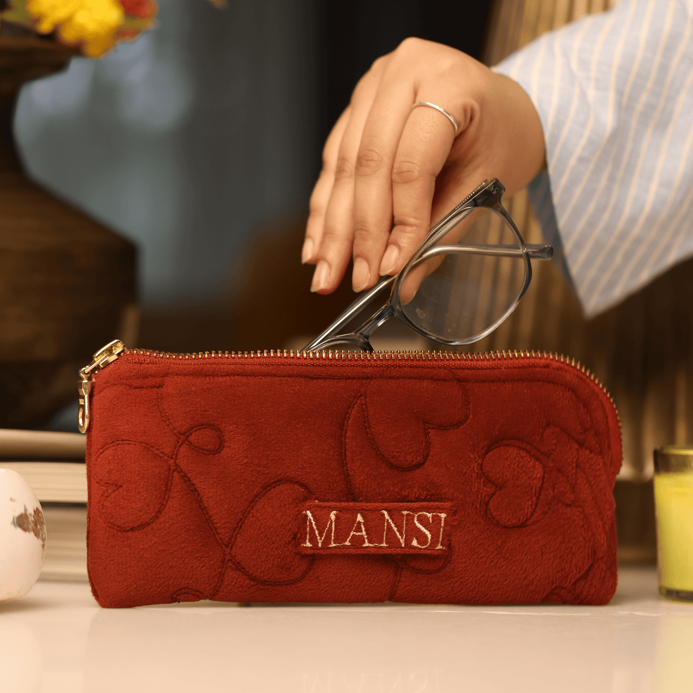 Looped in Love Personalised Sunglass Case