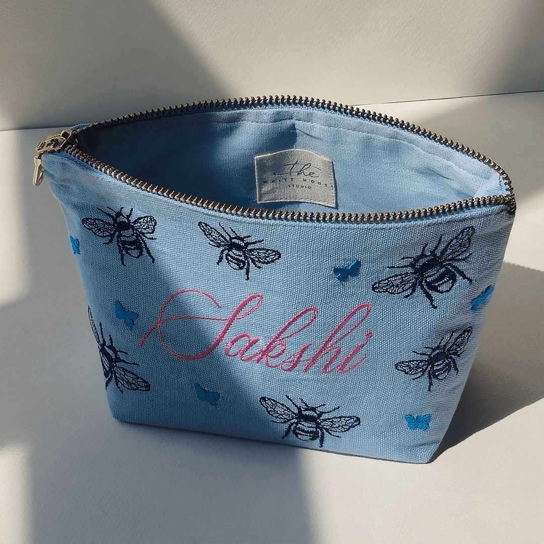 Bee pouch with Personalisation