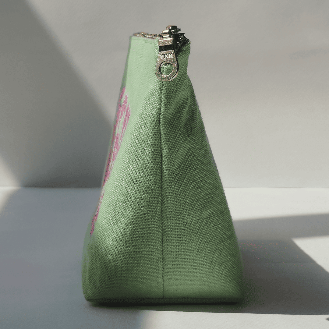 Good Vibes Embroidered Canvas Pouch