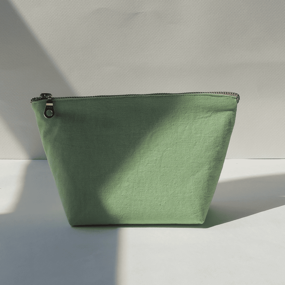 Good Vibes Embroidered Canvas Pouch