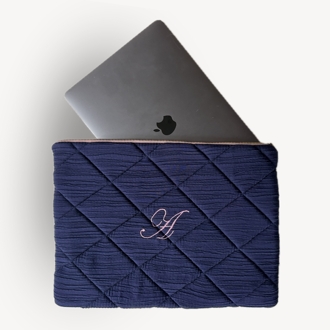 Textured Laptop Sleeve with Initials