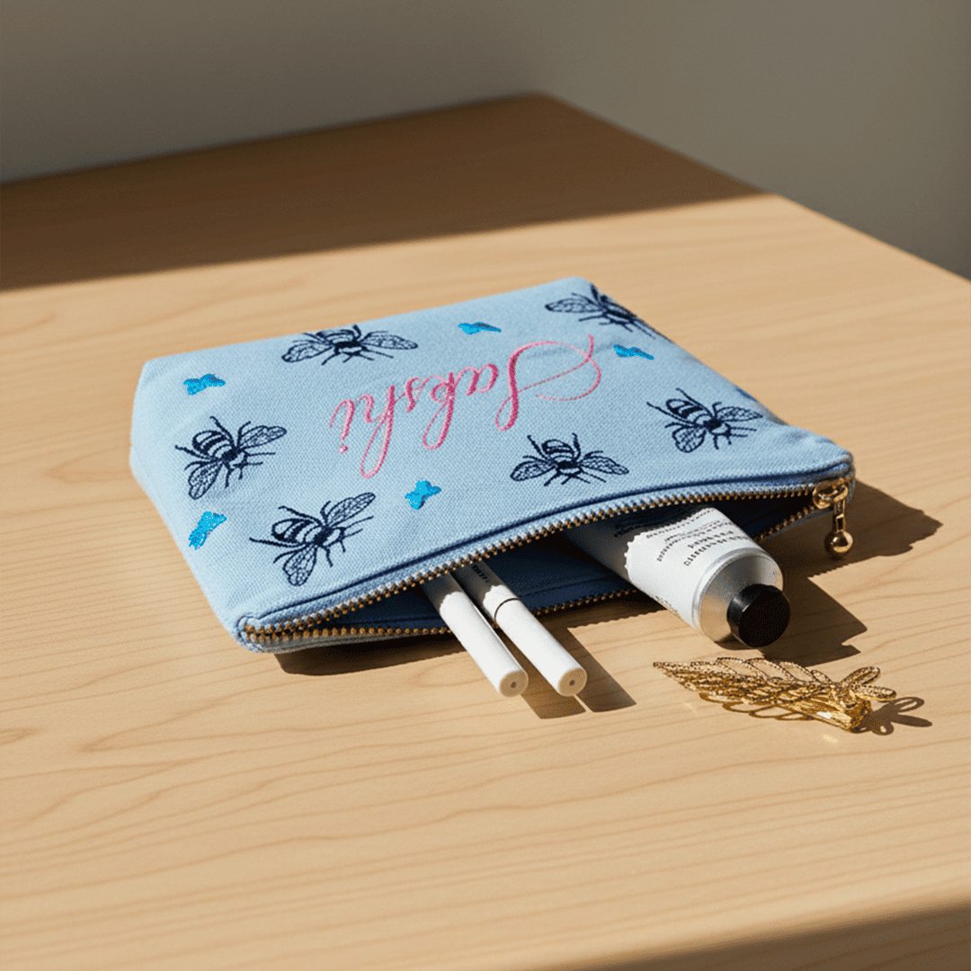 Bee pouch with Personalisation