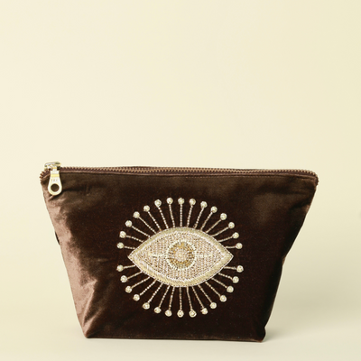 Evil Eye Luxe Pouch - Stylish Protection with Luxury Design