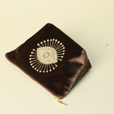 Evil Eye Luxe Pouch - Stylish Protection with Luxury Design