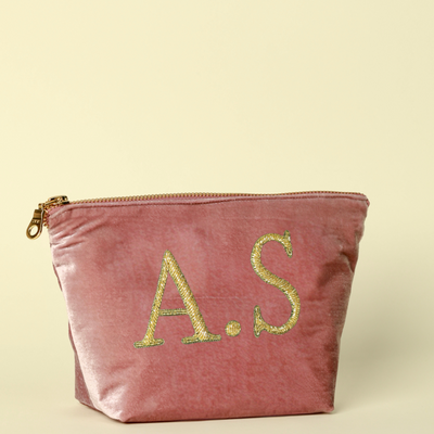 Customizable Velvet Luxe Vanity Pouch - Perfect for Gifts