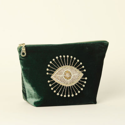 Evil Eye Luxe Pouch - Stylish Protection with Luxury Design