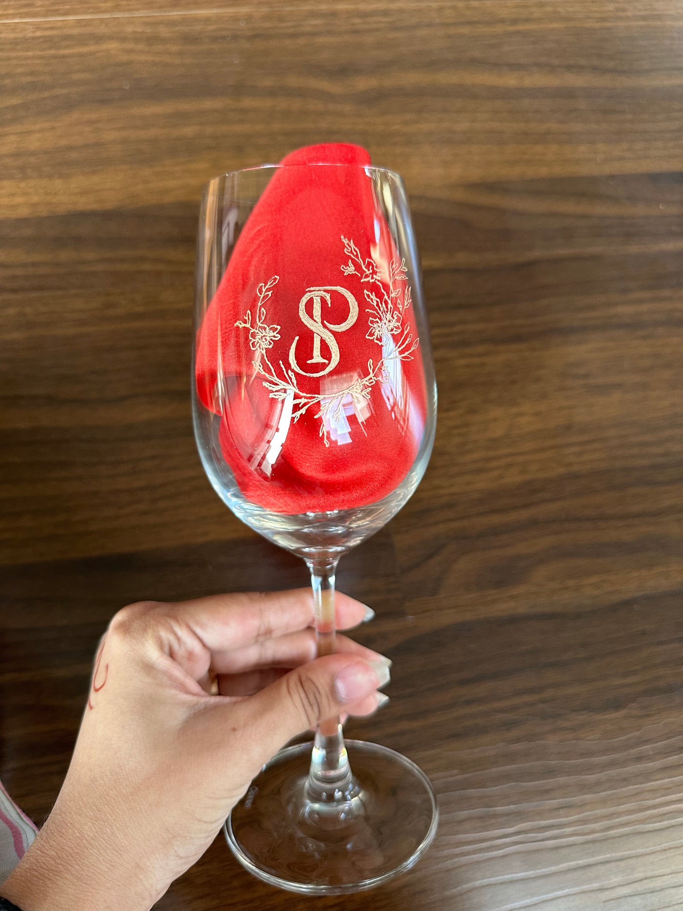 Personalised Logo Wine Glass