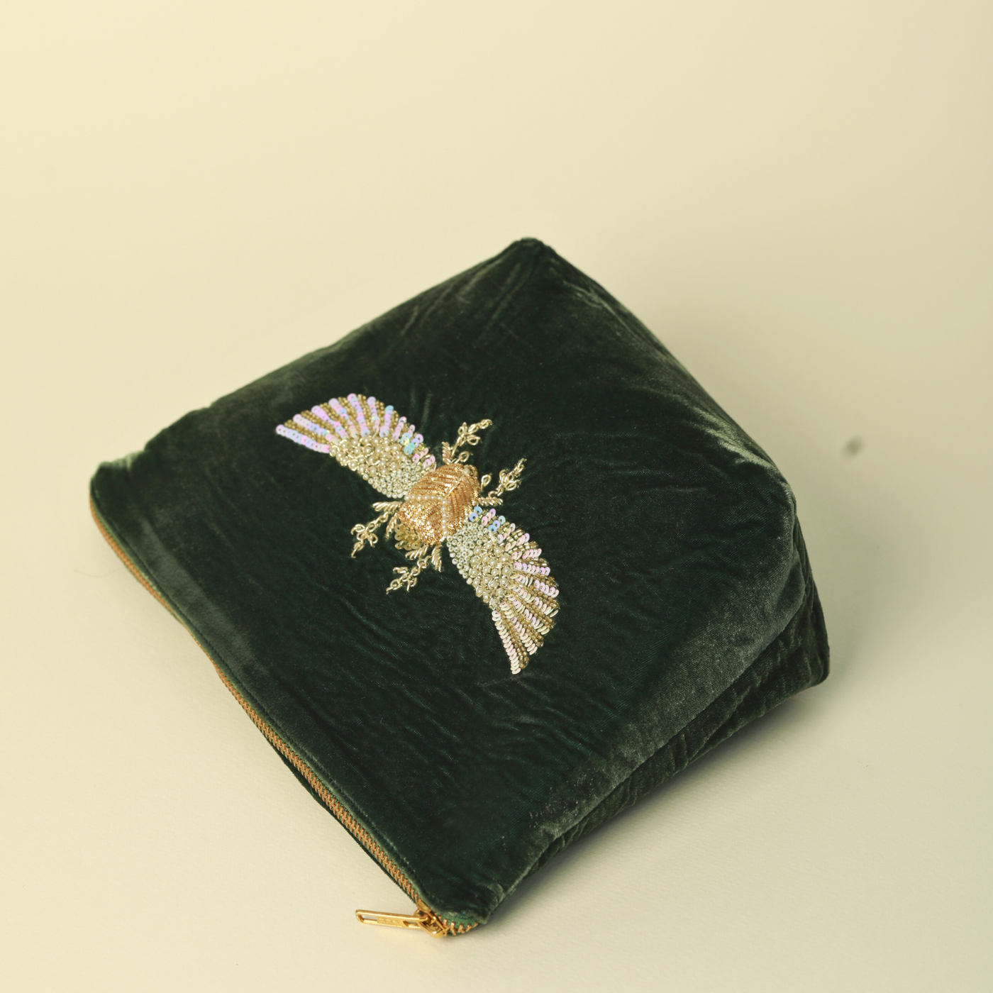 Beetle Hand-Embroidered Luxe Bag