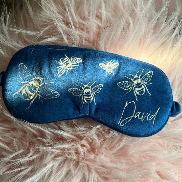 Bee Personalized Eye Mask - Customizable Sleep Accessory