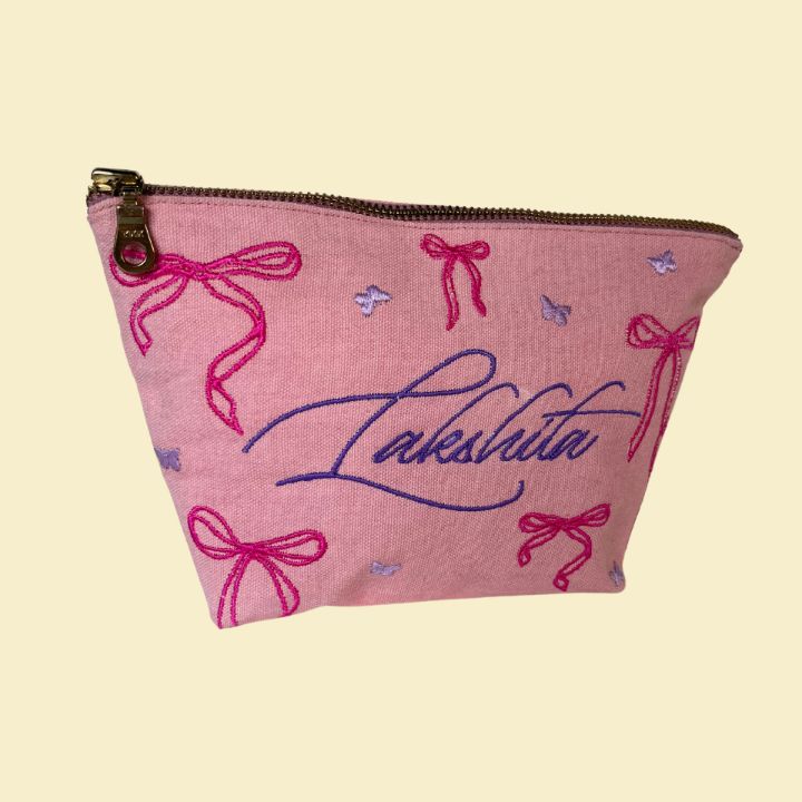 Bow pouch with Personalization