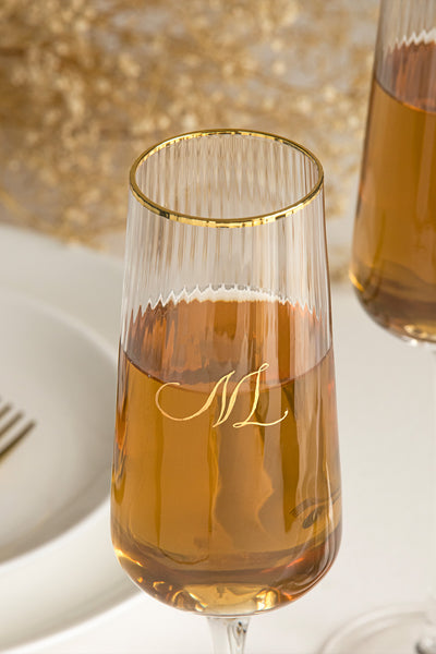 Golden Glare Champagne Glass